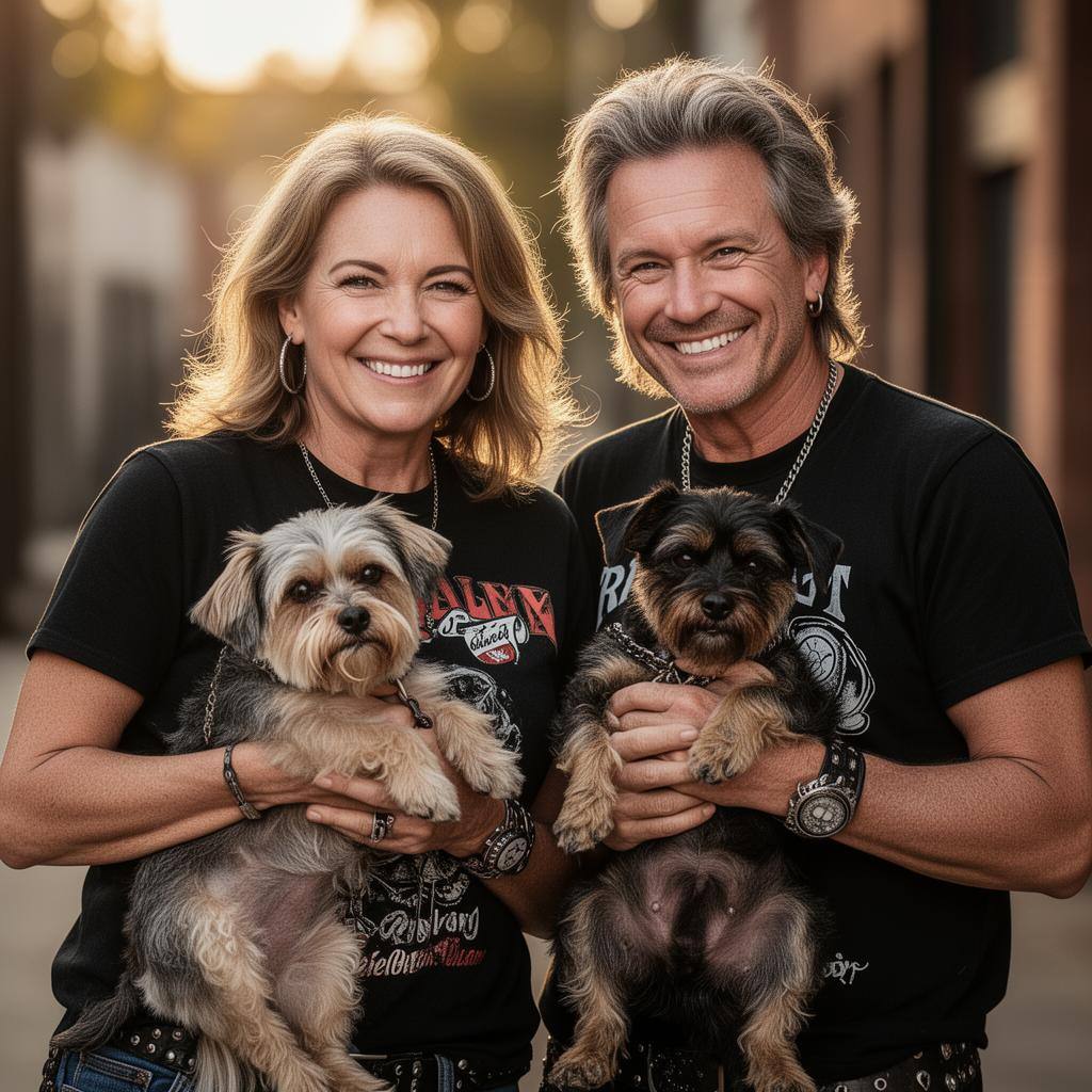 Chantell and Michael with dogs